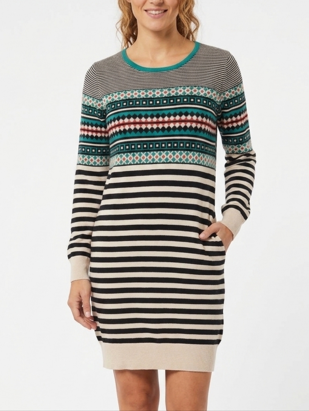 Etam Paris Knitwear Striped Sweater Dress